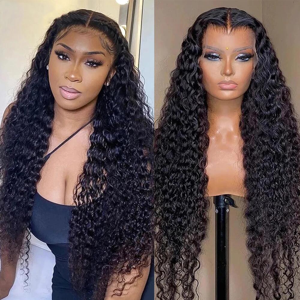 Stema 13X6 HD Lace Big Frontal Deep Wave Wig Constructed By Bundles With Frontal